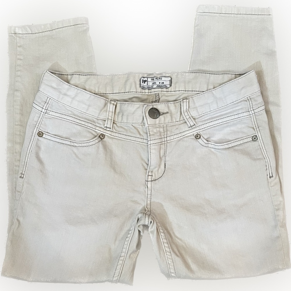 Free People Cropped Khakis